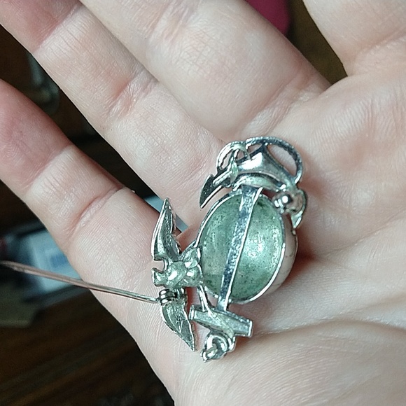 Vintage sterling silver 925 marines brooch pin